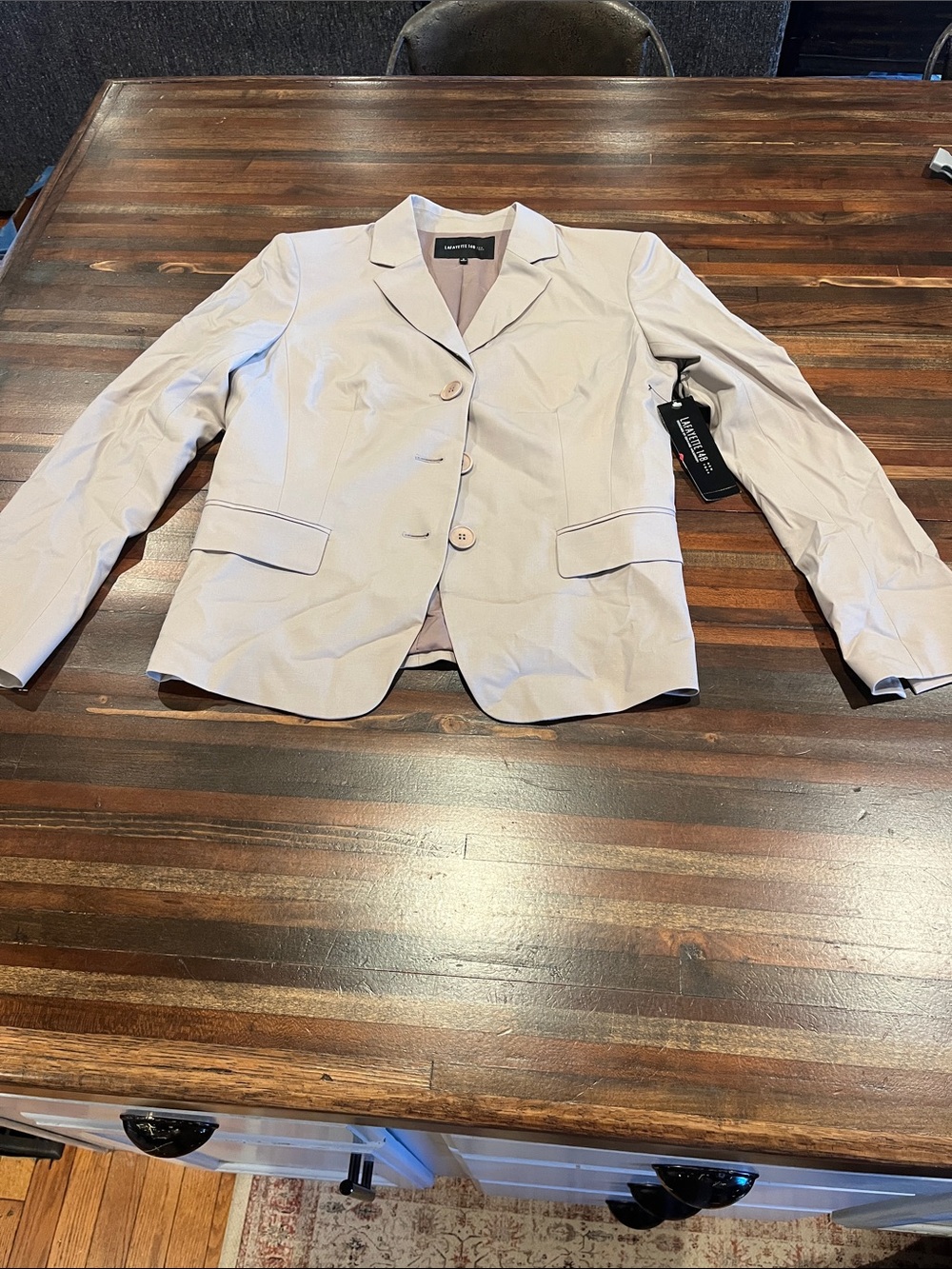 Lafayette 148 New York Light Beige Tailored Blazer size 6